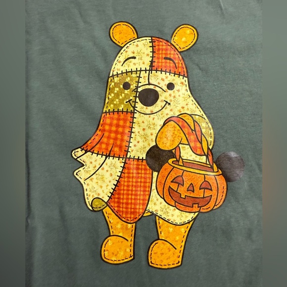 Comfort Colors Green Halloween Bear Tee - Picture 3 of 6